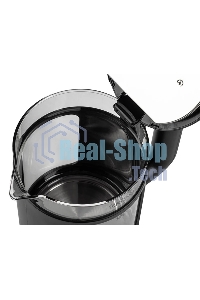 Чайник электрический Energy E-256, 1500Вт, 1,5л, стекло, черный