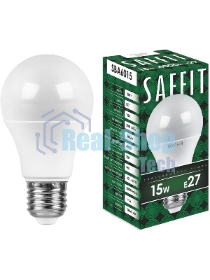 Лампа светодиодная SAFFIT SBA6015 (55011) 15Вт Е27 белый