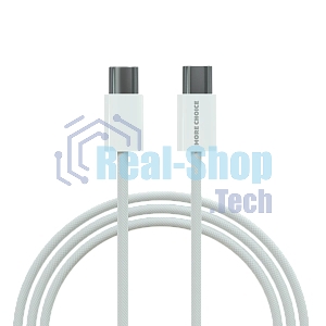 Кабель MORE CHOICE (4620202550361) K75a нейлон USB 3.0A PD 60W для Type-C Type-C 1м белый