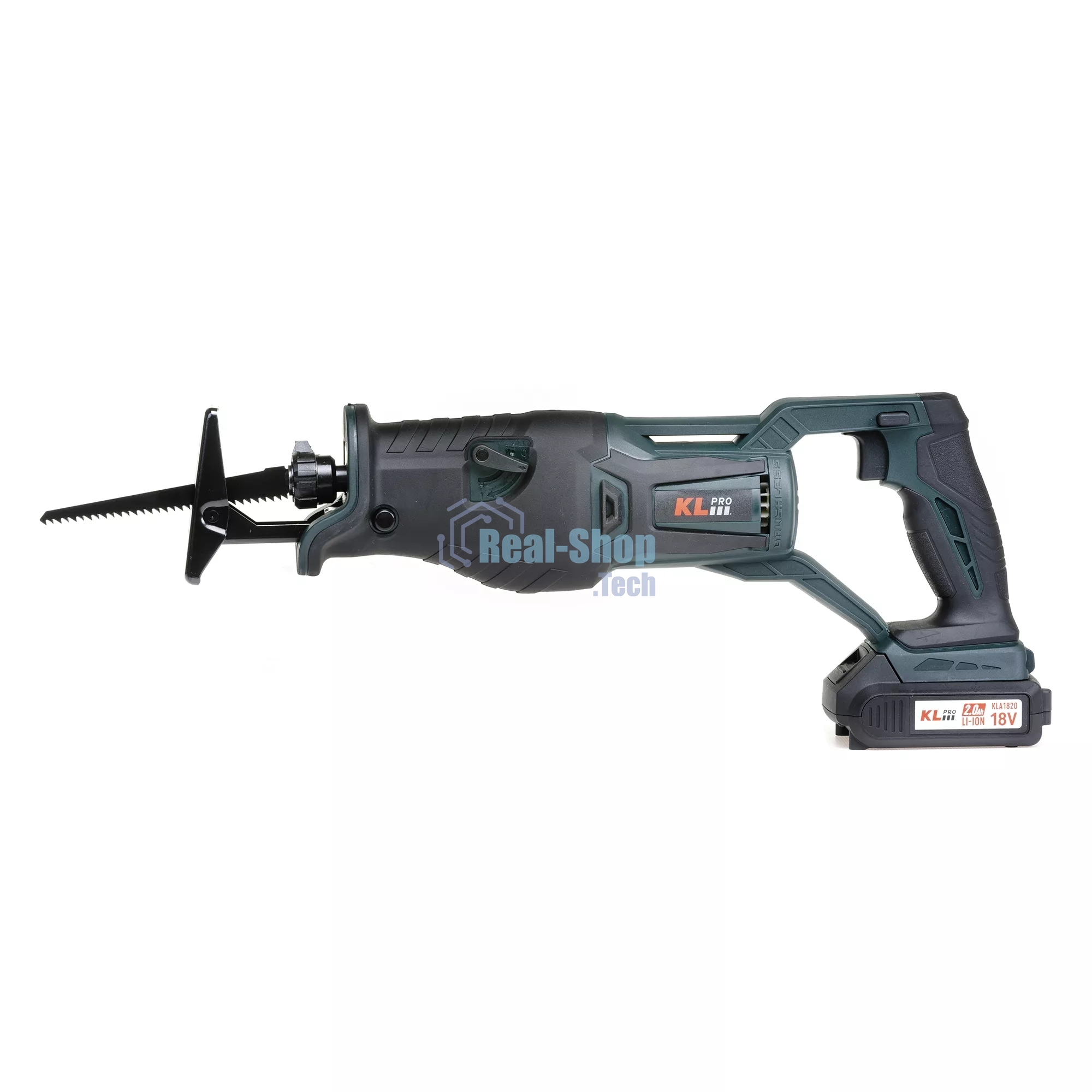 Профессиональная пила сабельная бесщеточная KLPRO KLTKT18B-20 (18 В, Li-ion-2шт, 2.0А·ч, полотна дерево/металл, ЗУ, сумка)
