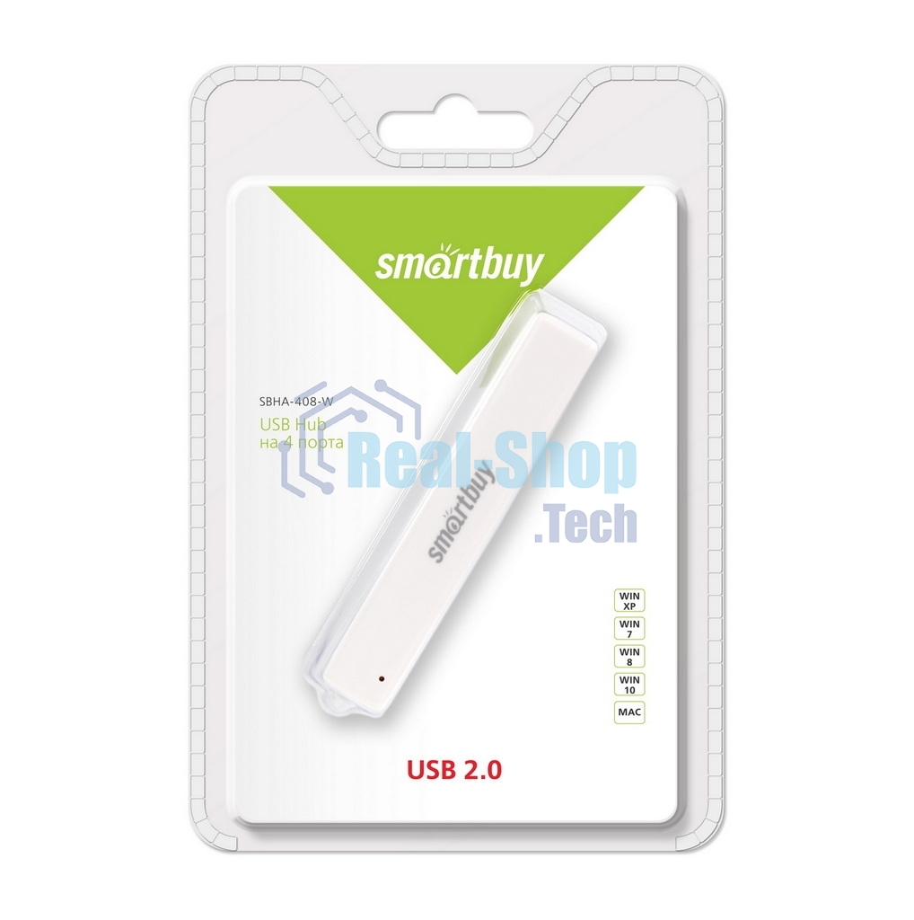 USB-концентратор Smartbuy (SBHA-408-W) 4 порта белый