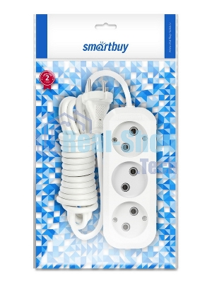 Удлинитель бытовой Smartbuy (SBE-10-3-07-N) 3 гнз х 7,0 м (10А/2.2 кВт, ПВС 2х1.0)