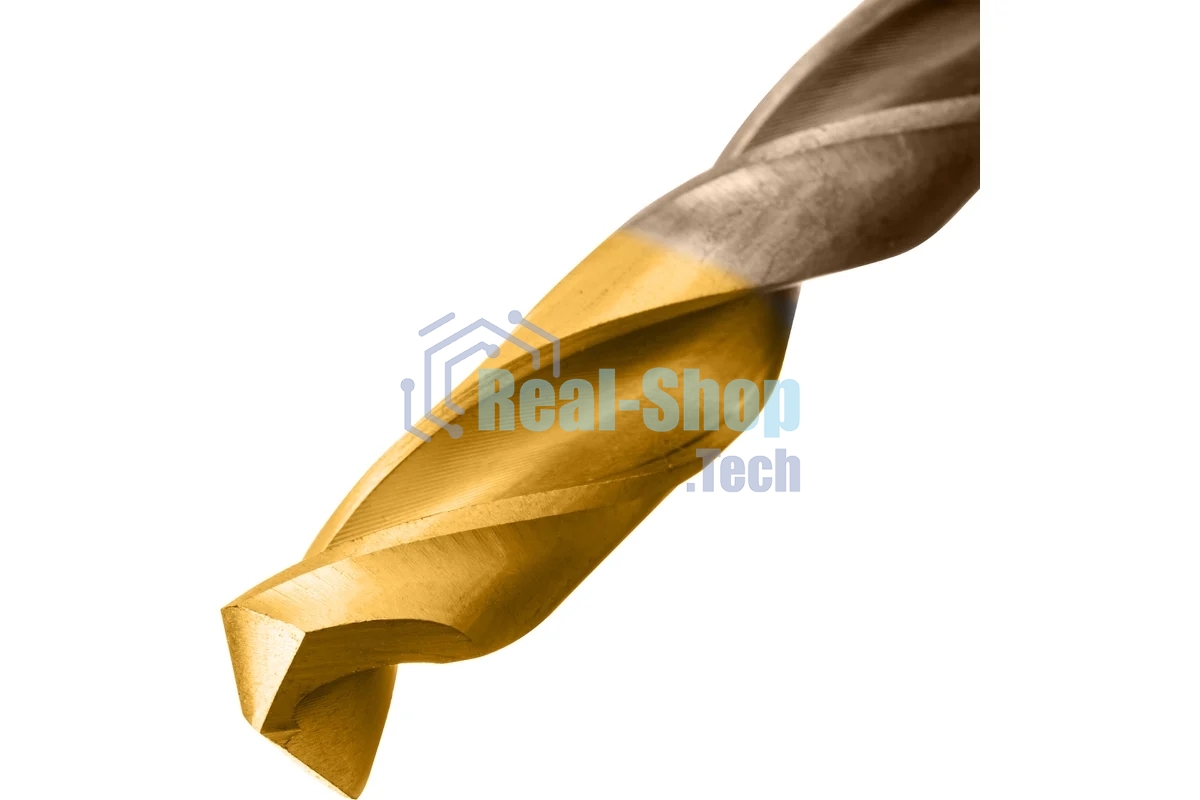 Набор сверл по металлу Denzel 1-10 мм, Р6М5К8-TiN, Golden Tip, 10 шт 723005