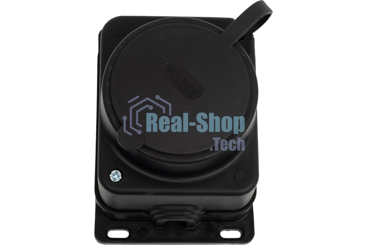 Колодка MultiSet 1х розетка 2К+З 16А/250В IP44 каучуковая черн. SE MST4003BK