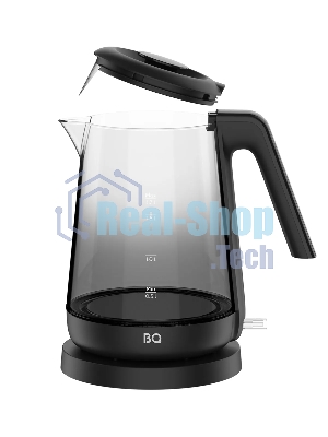 Электрочайник BQ KT1000G черный, 1.7 л, 2200 Вт, скрытый нагревательный элемент