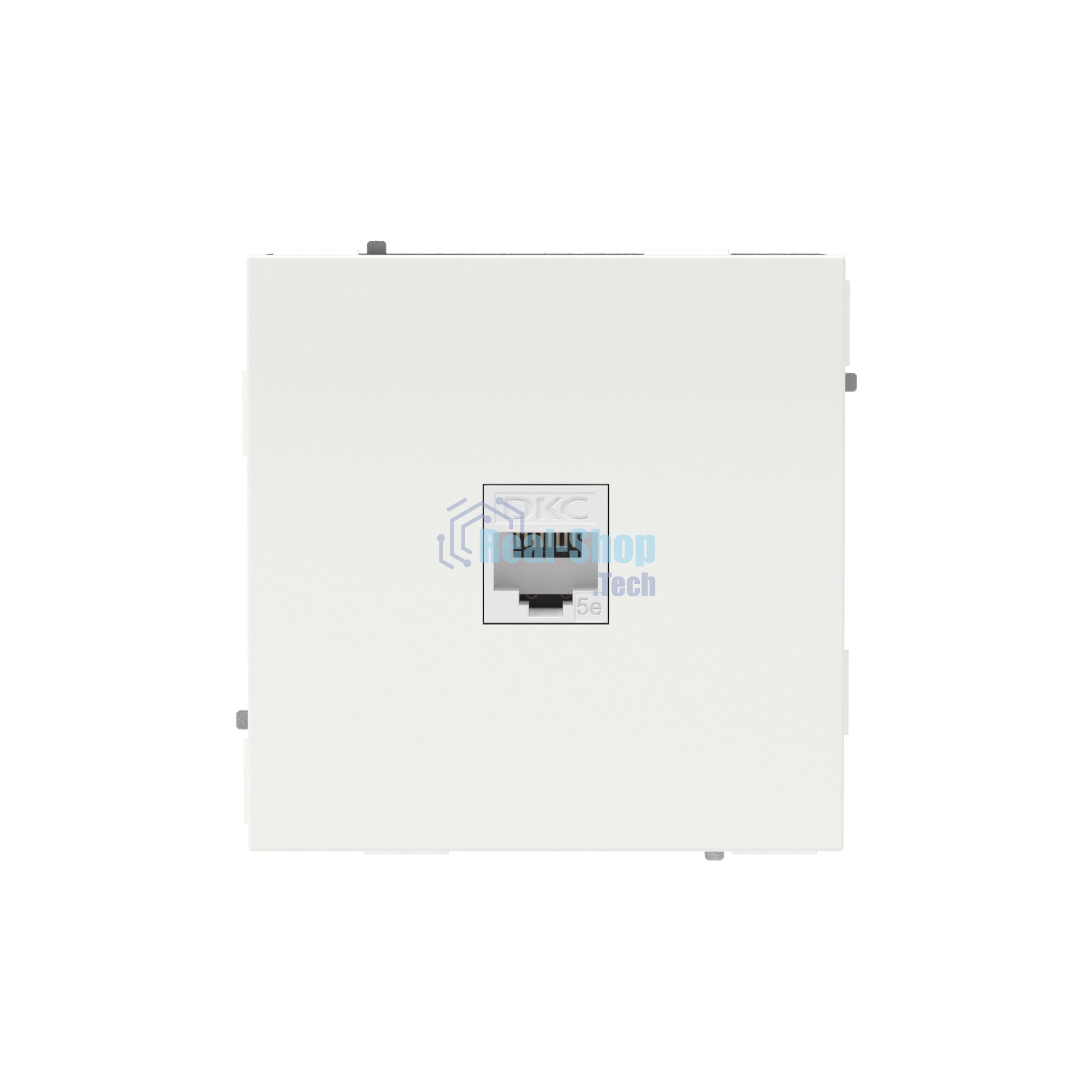 Компьютерная розетка RJ-45 без шторки, кат.5е одинарная, белый песок