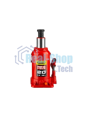 Домкрат STAYER 43160-20_z01 гидравлический бутылочный red force 20т 242-452мм