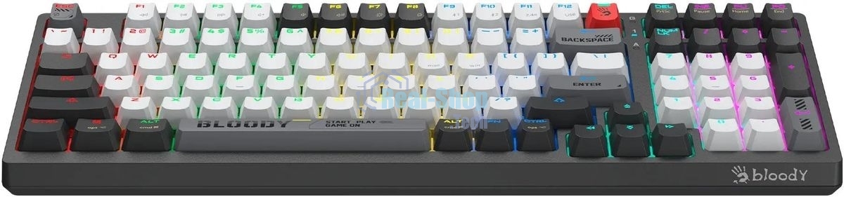 Клавиатура беспроводная механическая A4Tech Bloody WS98 USB черный/серый (WS98)