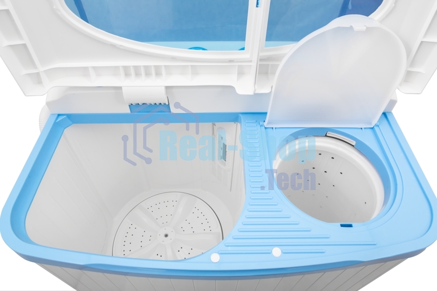 Стиральная машина Renova WS-70P/РЕТ белый/голубой, загрузка вертикальная 5.5 кг, 1350 об/мин, класс: D