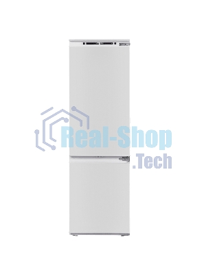 Встраиваемый холодильник Maunfeld MBF177NFFWGR Inverter белый двухкамерный 194/57 л морозилка снизу, NoFrost