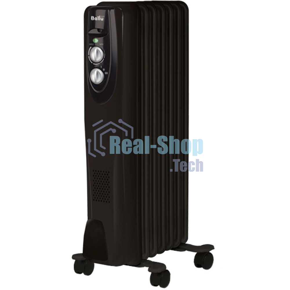 Обогреватель масляный Ballu Classic Black BOH/CL-07BRN (7 секций) (7 секций), черный, 1500 Вт, 20 м2, термостат