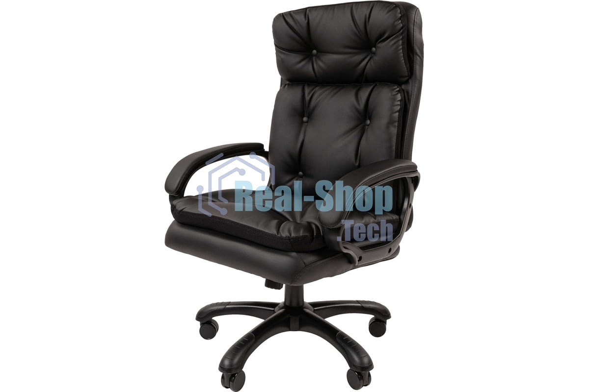 Кресло офисное Chairman 442 экопремиум черный (черный пластик)