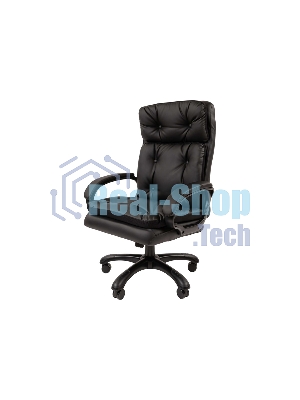 Кресло Chairman 442 черный, экокожа, 120 кг