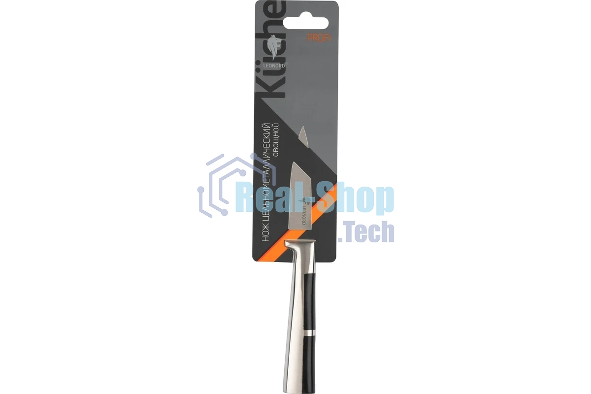 Нож овощной цельнометаллический LEONORD с вставкой из АБС пластика PROFI, 9 см (106019)