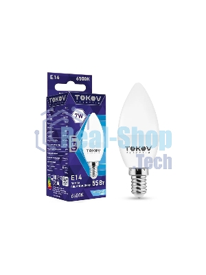 Лампа светодиодная TOKOV ELECTRIC 7Вт С37 6500К Е14 176-264В