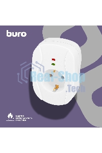Сетевой фильтр Buro 100SH-W (1 розетка) белый (коробка)