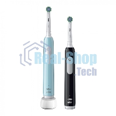 Набор электрических зубных щеток Oral-B Pro Series 1 бирюзовый/черный