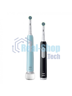 Набор электрических зубных щеток Oral-B Pro Series 1 бирюзовый/черный