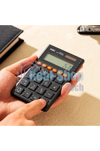Калькулятор карманный Deli EM130D-GREY темно-серый 12-разр.