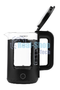 Чайник электрический Energy E-256, 1500Вт, 1,5л, стекло, черный