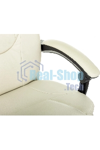 Кресло руководителя Бюрократ CH-868N-BF слоновая кость, эко.кожа, крестов. пластик, подст. для ног