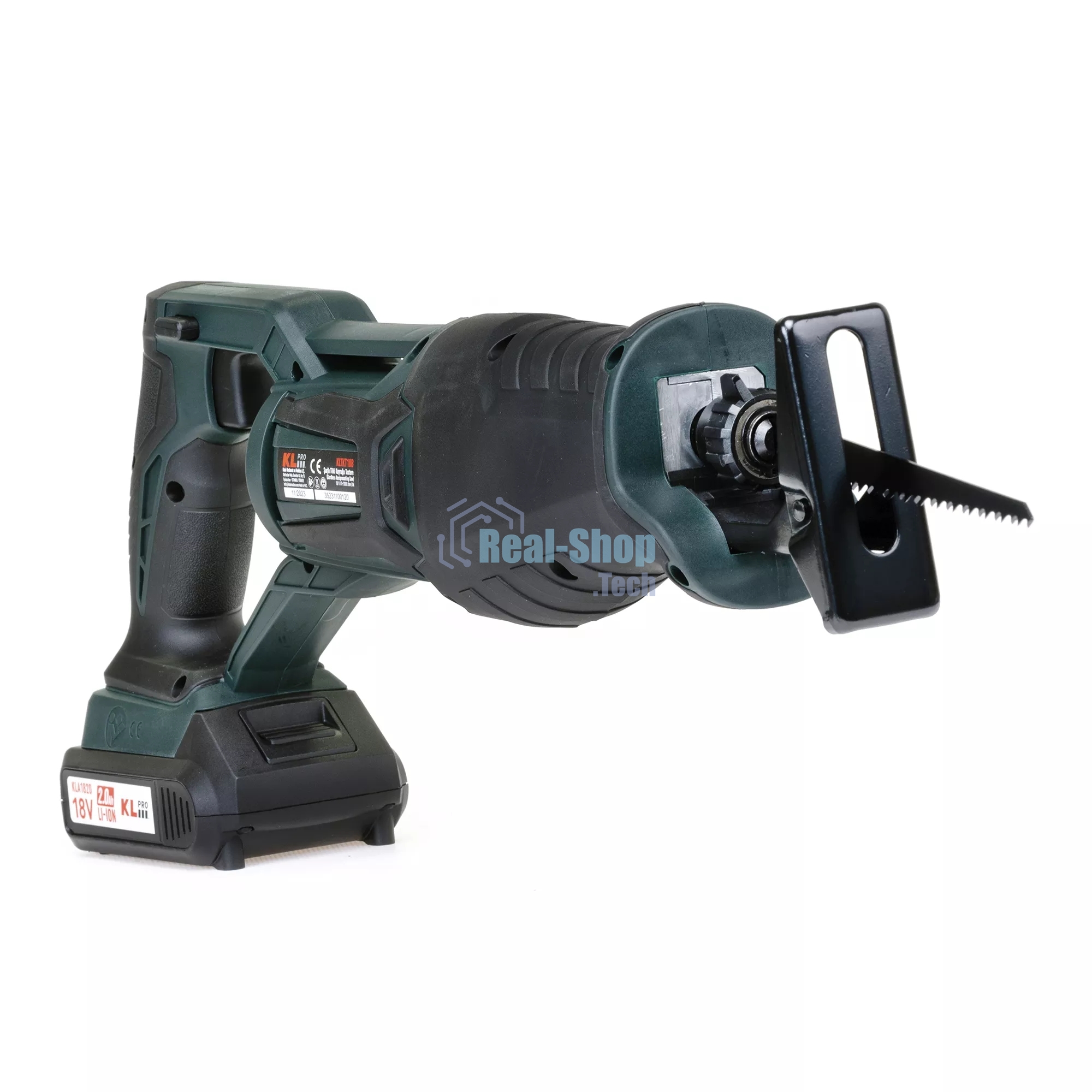Профессиональная пила сабельная бесщеточная KLPRO KLTKT18B-20 (18 В, Li-ion-2шт, 2.0А·ч, полотна дерево/металл, ЗУ, сумка)