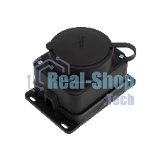 Колодка MultiSet 1х розетка 2К+З 16А/250В IP44 каучуковая черн. SE MST4003BK
