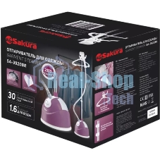 Отпариватель Sakura SA-3920BR ягодный, 2000 Вт, 30 г/мин, 1600 мл