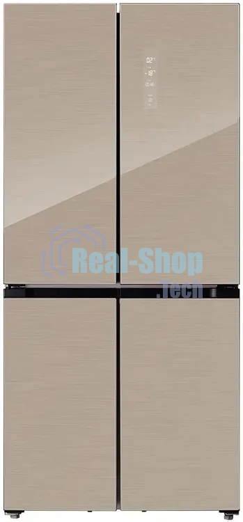 Холодильник LEX LCD450GlGID золотистый трехкамерный 288/129л морозилка снизу, No Frost, Side-by-Side