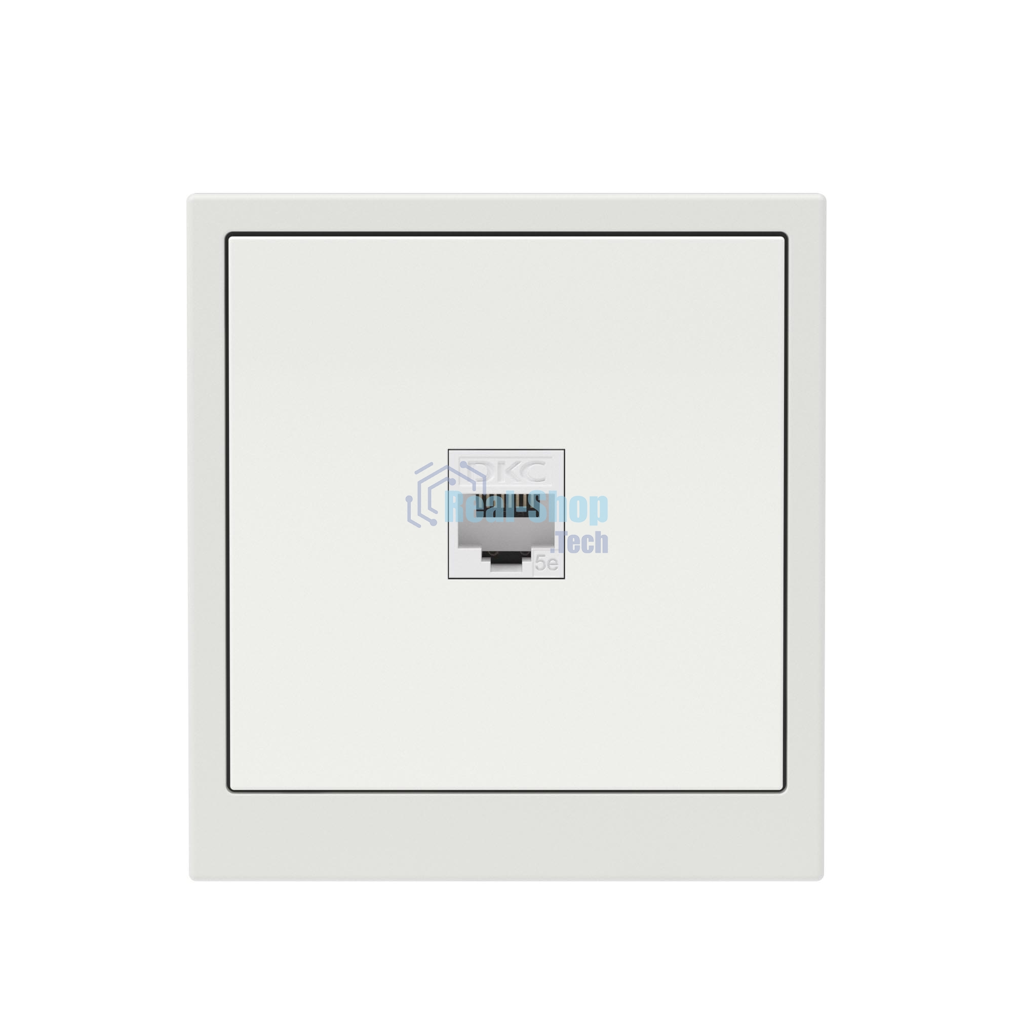 Компьютерная розетка RJ-45 без шторки, кат.5е одинарная, белый песок