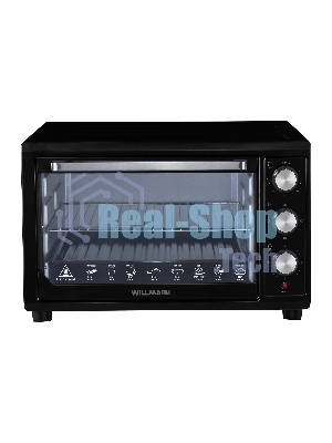 Мини-печь Willmark WO-503B (45 литров, таймер, термостат,230С, 1800Вт, черный)