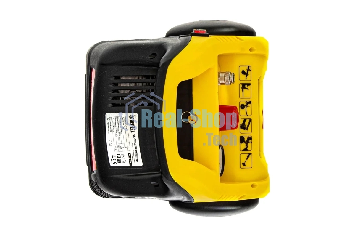 Компрессор Denzel РС 1/6-180поршневой безмасляный, 1100 Вт, 180л/мин, 8 бар