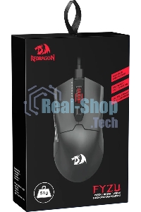 Мышь проводная игровая REDRAGON FYZU черная (USB, Pixart P3395, Huano, 6 кн., 26000 Dpi, RGb подсветка)