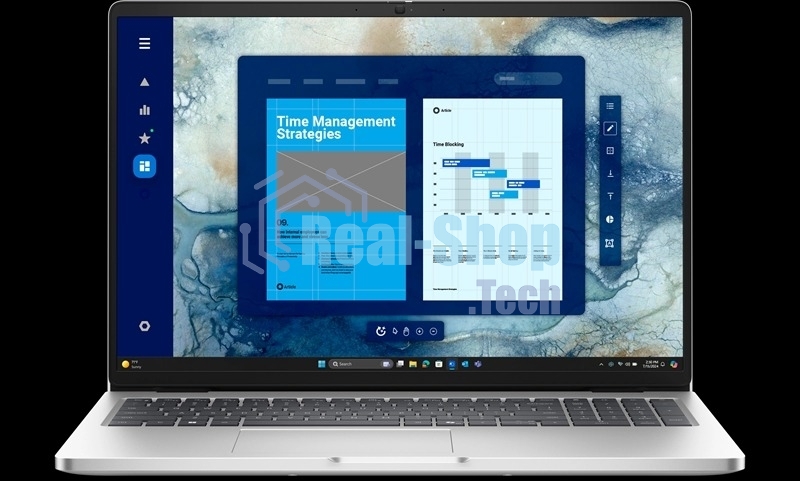 Ноутбук DELL 16 Pro Ultra 5 235U 16” 16:10 FHD+ (1920 x 1200),60Hz,IPS,Non-Touch, AGl,300 nit,16GB (1x16GB) 512GB SSD Intel graphics,Backlit,FPR,2y,Linux,1,9kgKB Eng