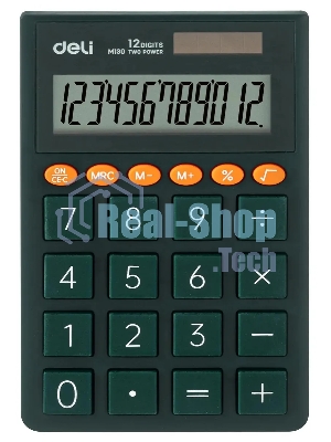 Калькулятор карманный Deli EM130GREEN зеленый 12-разр.