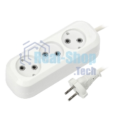 Удлинитель бытовой Smartbuy (SBE-10-3-07-N) 3 гнз х 7,0 м (10А/2.2 кВт, ПВС 2х1.0)