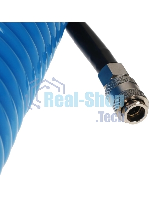 Пневматическое оборудование FUBAG Шланг спиральный с фитингами [170306] рапид полиуретан 15 бар 8х12мм 15м