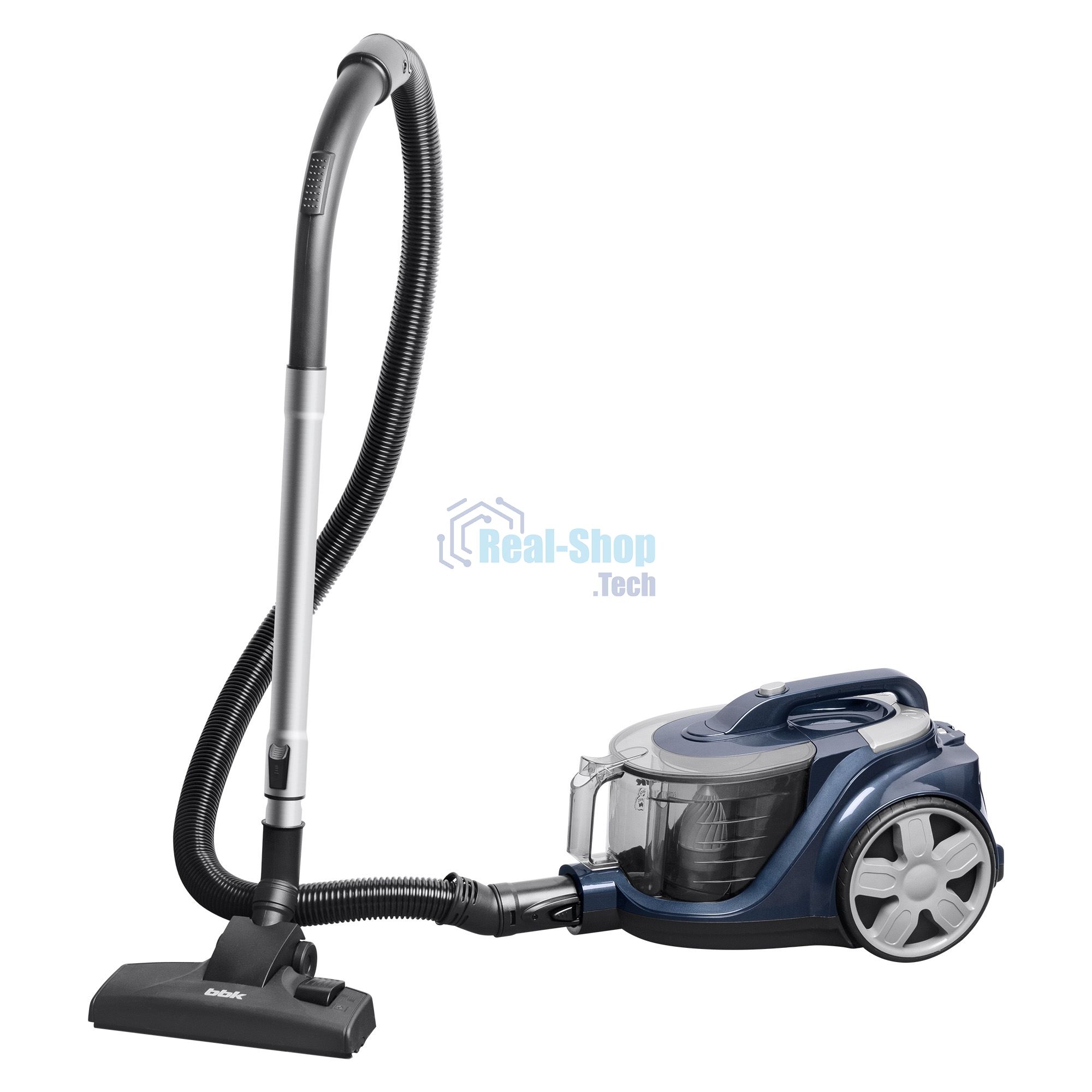 Пылесос BBK BV1901 синий/серый, 400/2200 Вт, уборка сухая, пылесборник контейнер 3 л
