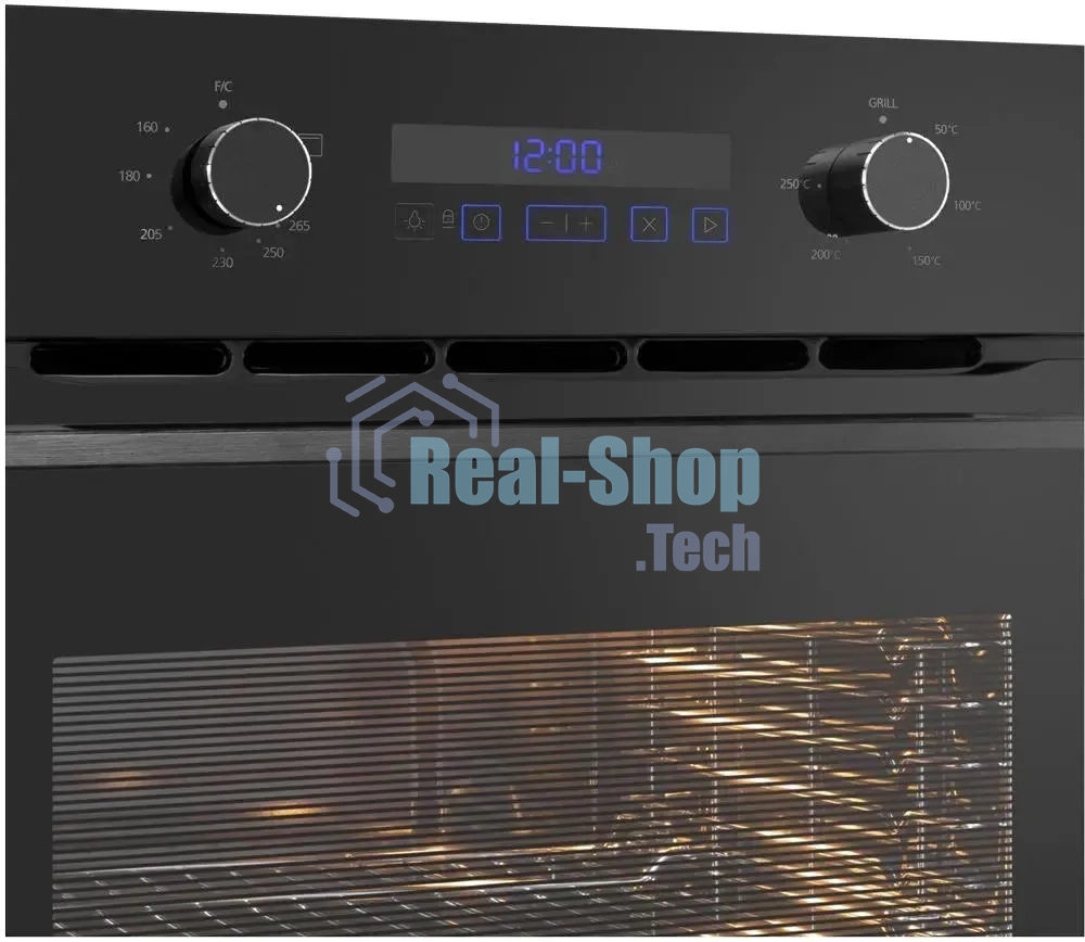 Шкаф духовой газовый с электрическим грилем Maunfeld MOGM703B2, встраиваемый