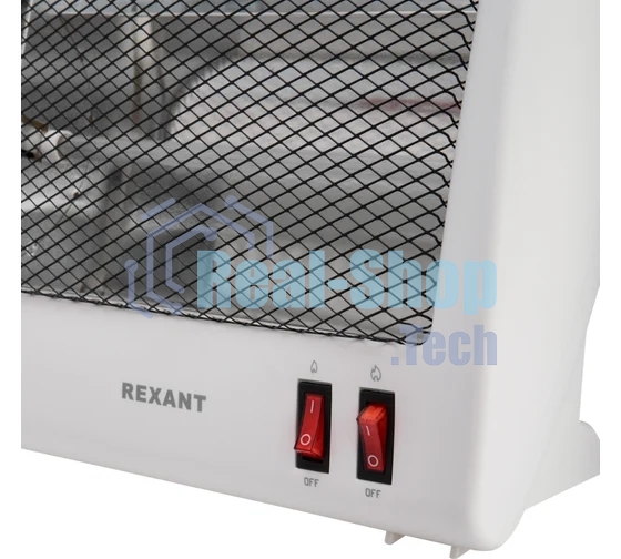 Обогреватель инфракрасный Rexant 60-0058, белый, кварцевый, 800 Вт, 14 м2, настольный