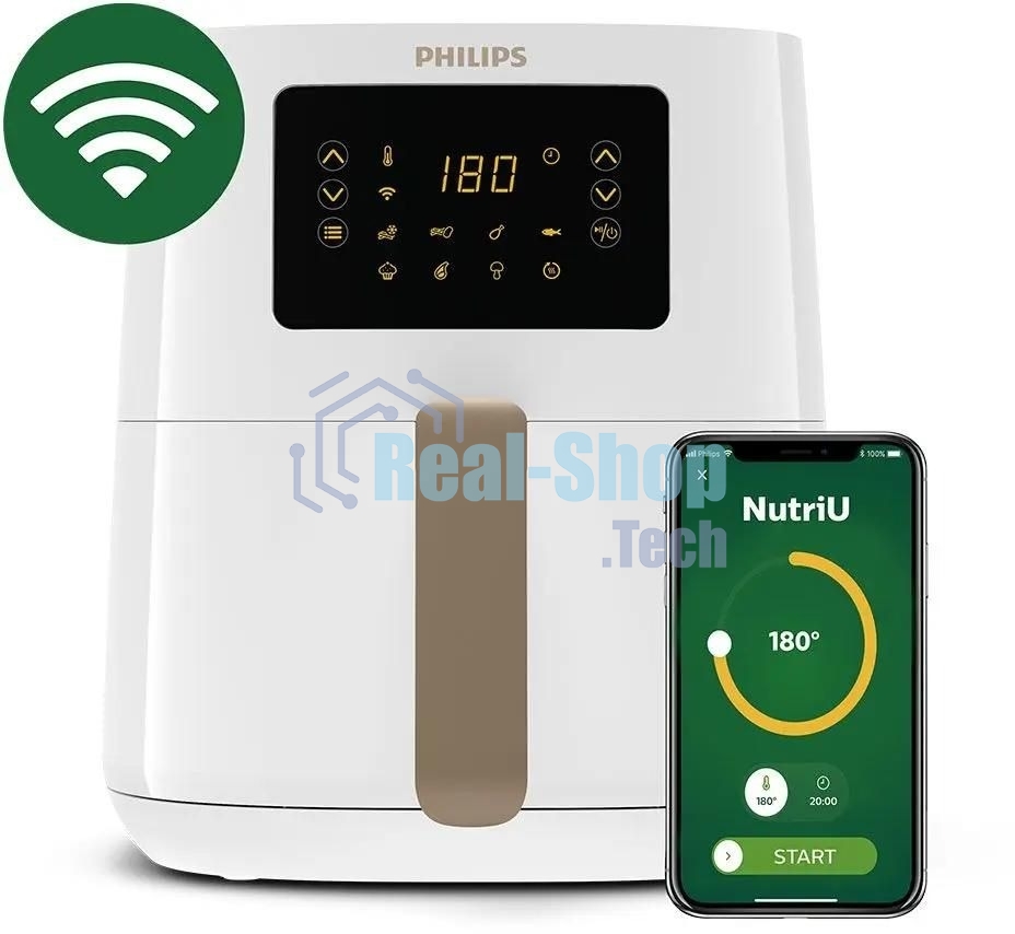 Аэрогриль Philips HD9255/30 белый, 1400 Вт, 4.1 л, сенсор, 7 программ