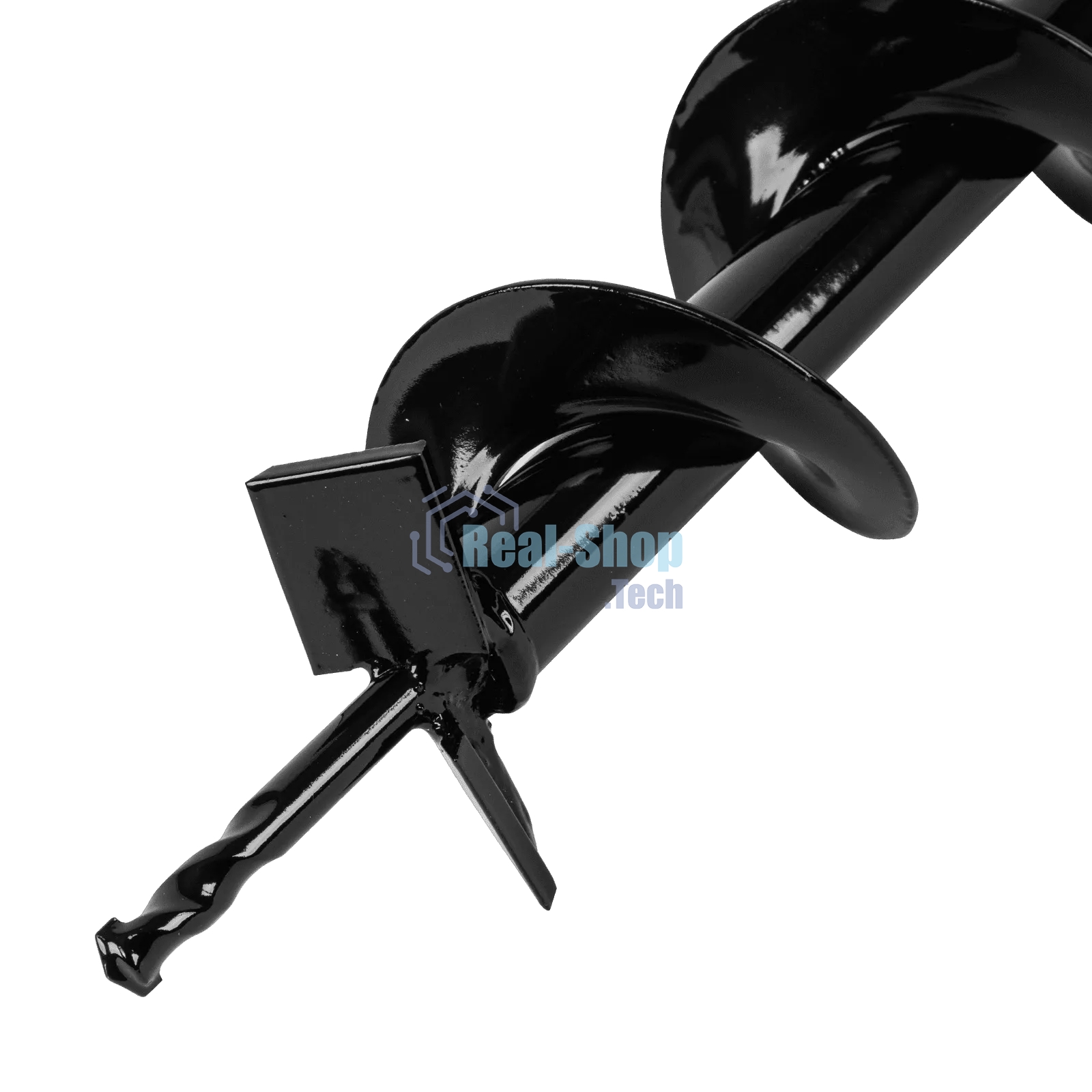 Шнек для грунта Denzel E-80, диаметр 80 мм, длина 800 мм, соединение 20 мм, несъемный нож