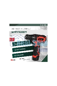 Шуруповерт аккумуляторный KLECO KE2213NM (19 Нм, акб. 12в/1,3А·ч-1шт.; ЗУ-1шт. бита-1шт.; уровень горизонт встроенный)