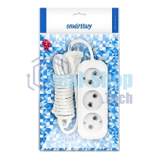 Удлинитель бытовой Smartbuy (SBE-10-3-05-N) 3 гнз х 5,0 м (10А/2.2 кВт, ПВС 2х1.0)