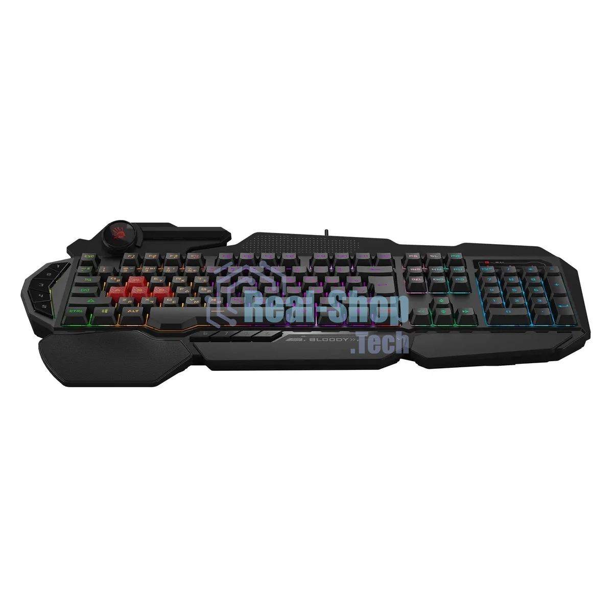 Клавиатура проводная A4Tech Bloody B310N черный USB Multimedia for gamer LED (подставка для запястий) (B310N)