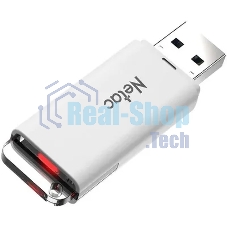 Флешка USB Netac U185 (NT03U185N-064G-32WH), 64Gb, USB 3.0, R/W 100/25, белый/серый