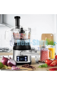 Кухонный комбайн Kitfort KT-1395 800Вт серебристый/черный