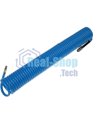 Пневматическое оборудование FUBAG Шланг спиральный с фитингами [170306] рапид полиуретан 15 бар 8х12мм 15м