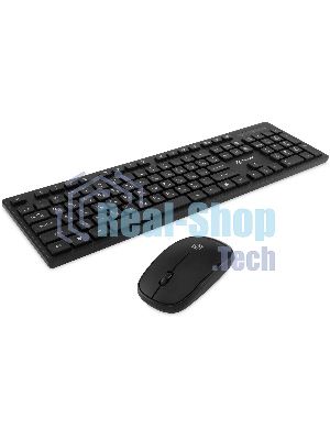 Комплект клавиатура+мышь Oklick S255W беспроводной, USB, 1200 DPI, чёрный