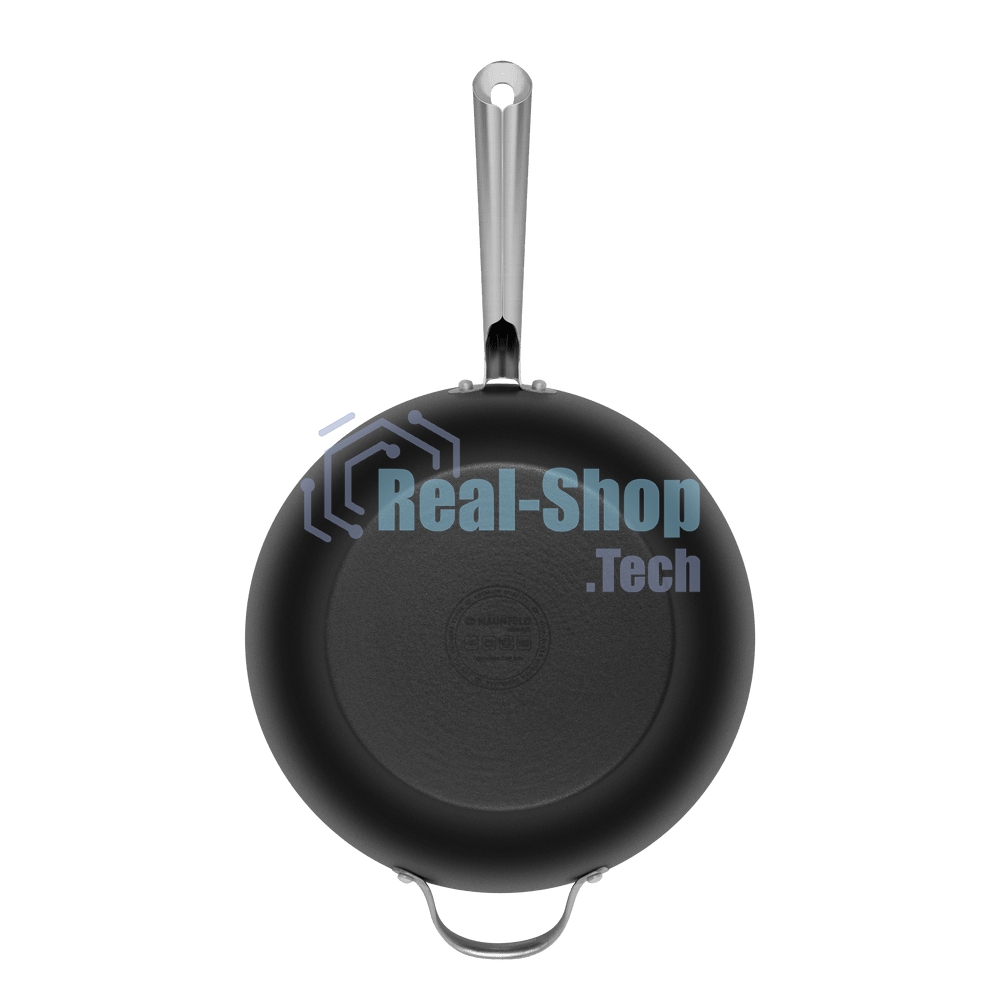 Глубокая сковорода Maunfeld HOWARD MDP30LCL15 из облегченного чугуна со стеклянной крышкой, 30 см